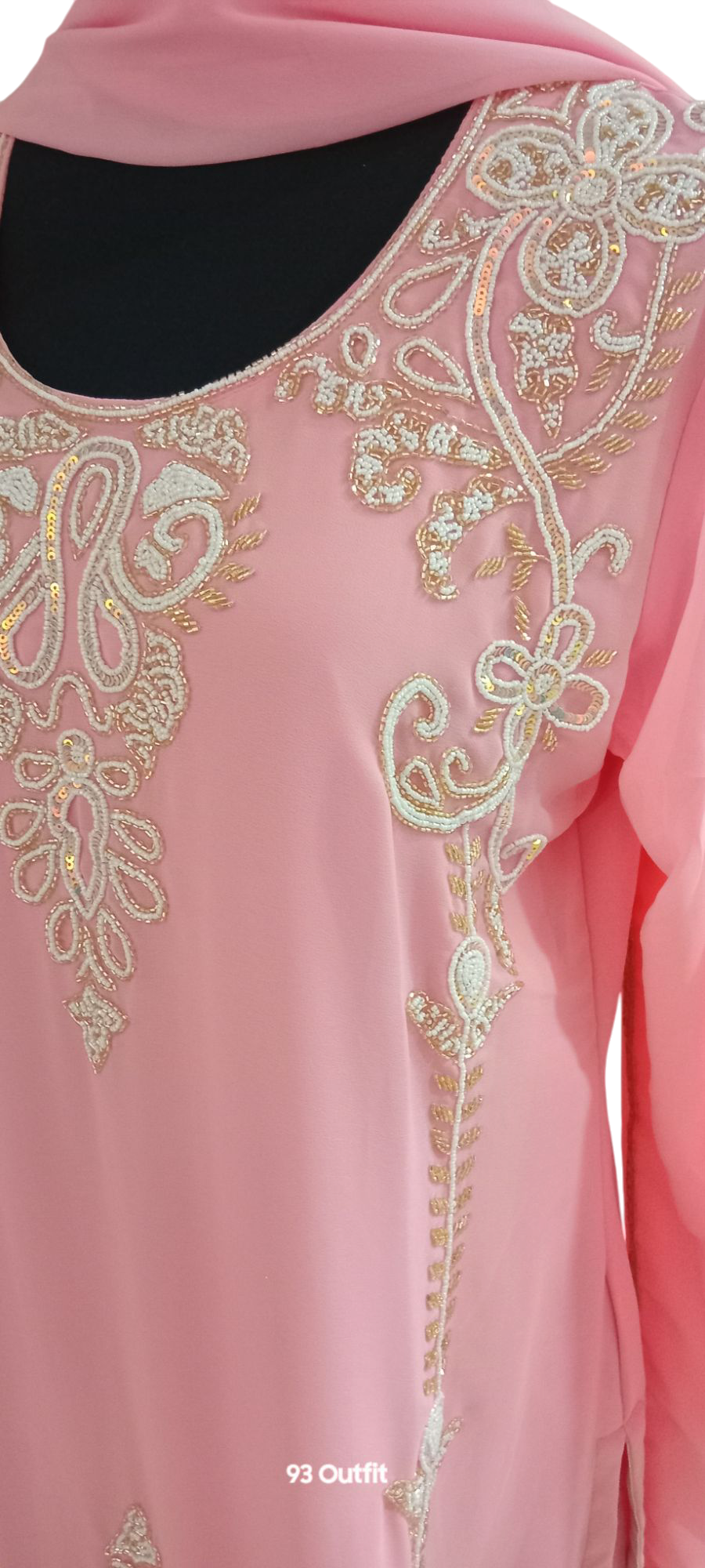 Baby Pink Soft Faux Georgett Suit