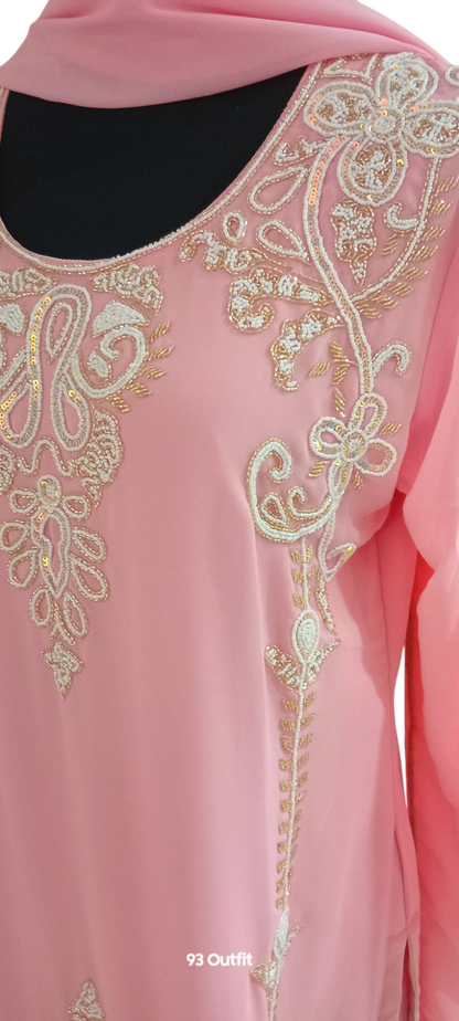 Baby Pink Soft Faux Georgett Suit